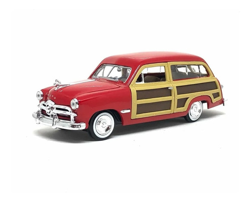 Miniatura Ford Woody Wagon 1949 Vermelho Motormax 1/24