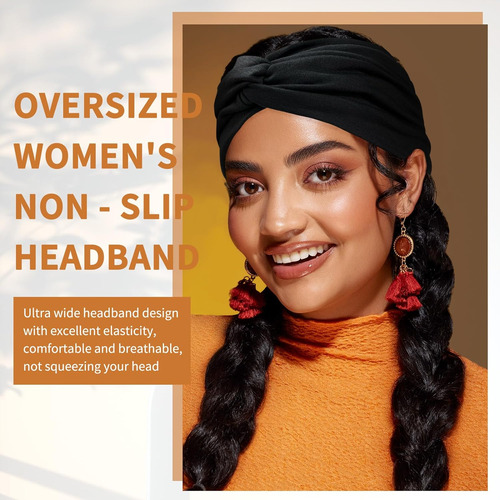 Diadema Mujer Tela 4 Pcs Cinta Pelo Elástico Ancho