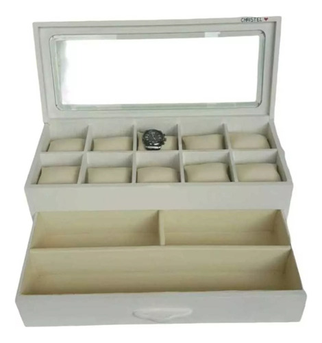 Caja Portarelojes Tono Blanco 