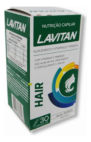 Suplemento em cápsula Lavitan  Hair em caixa 30 un