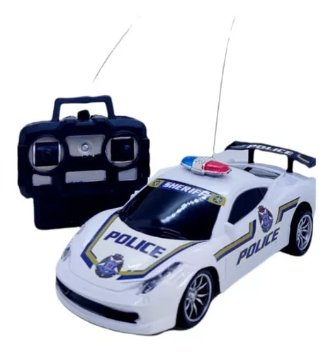 Brinquedo Infantil Carrinho De Policia Controle Remoto Luz