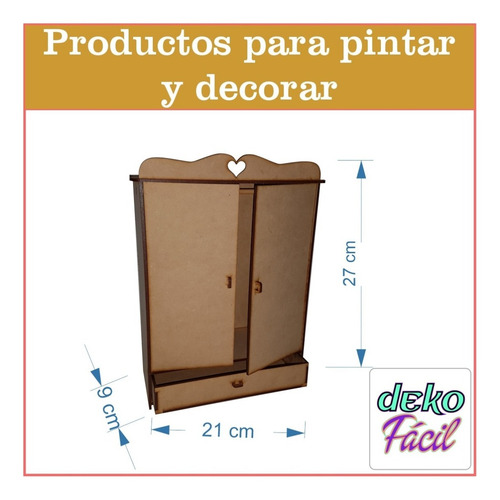 Ropero C/perchitas Para Casita De Muñecas Articulada De 29cm