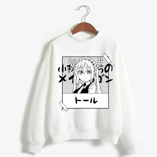 Ropa De Anime Print Sudaderas Con Capucha Miss Kobayashi Dra