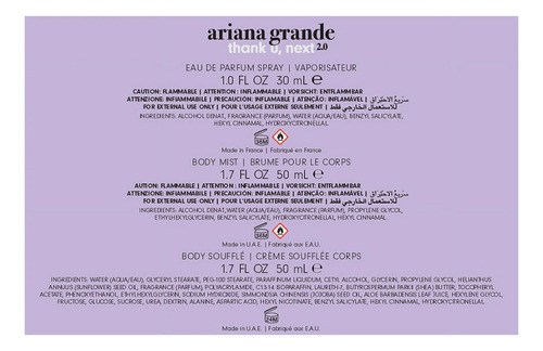 Perfume Ariana Grande Thank U Next 2.0 Gift Set