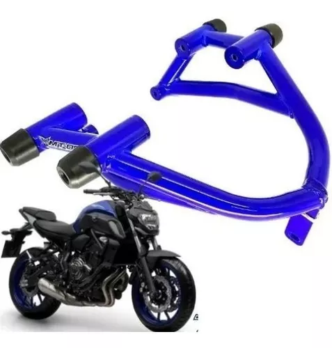 Protetor Motor Mt 03 Mt03 Azul Metálico Stunt Race / Cage