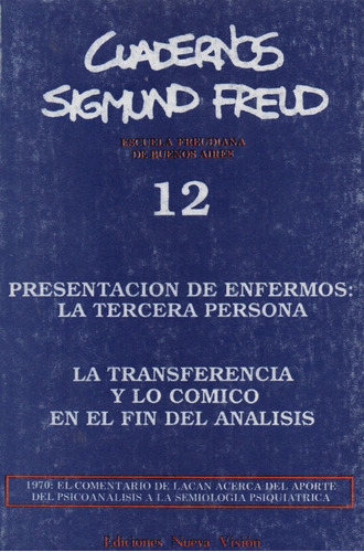 Cuadernos Sigmund Freud 12. Presentación De Enfermo: La Terc