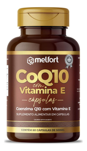 Kit 2x Coenzima Q10 Com Vitamina E 500mg 60cps Melfort B