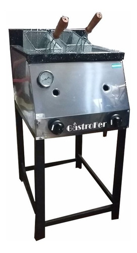 Imagen 2 de 3 de Freidora Industrial Tecnocalor 33 Lts Acero C/2 Canastos
