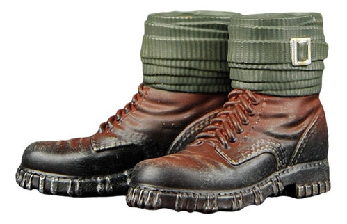 2 Pares De Botas Con Cordones De Soldado Alemán A Escala 1:6