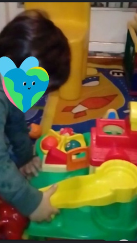 Isla De Juegos Y 3 Personajes Bolitas Fisher Price (Usado)