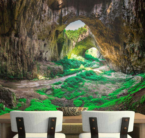 Papel De Parede Paisagem Caverna Gruta Pedras Montanha Gg810