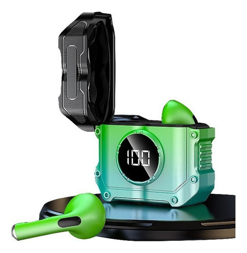 Audífonos Inalámbricos Bluetooth 5.3 Para Juegos Con Led M Color Verde