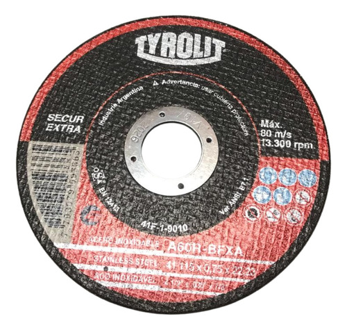 Disco Corte Amoladora Tyrolit Secur 115 X 0,75