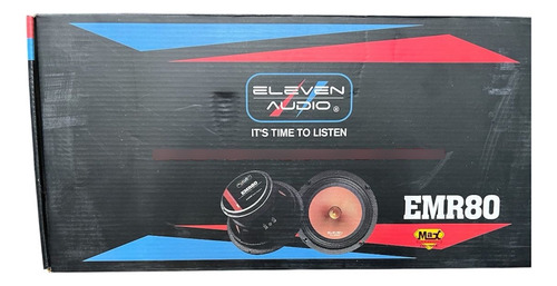 Mid Range 8 Black Steel Basket Eleven Audio Emr80 Negro