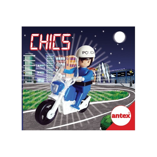 Chics Motos Auto Karting Policia En Moto Muñeco Antex