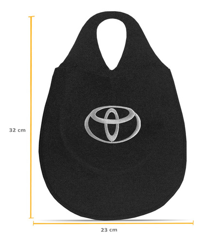 Imagem 2 de 5 de Lixeirinha Automotiva Cambio Logo Toyota Carpete Bordado
