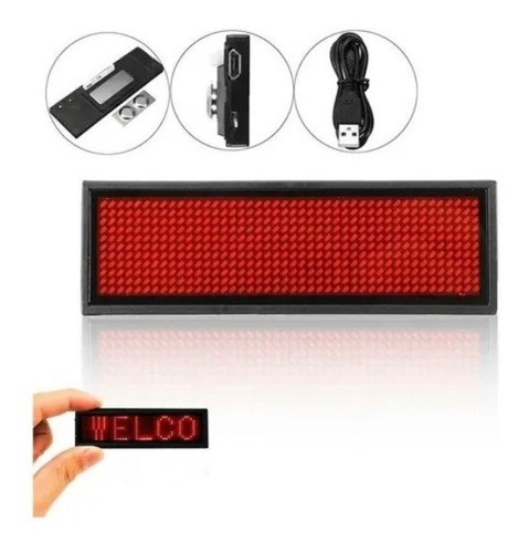 Imagen 3 de 3 de Led Insignia De Desplazamiento Roja