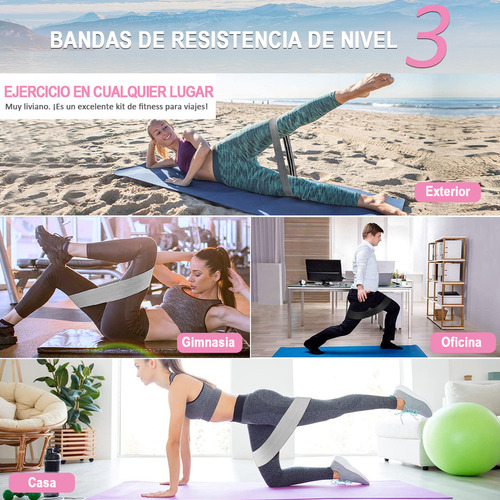 - Bandas Elásticas Para Ejercicio, 3 Niveles De Bandas De