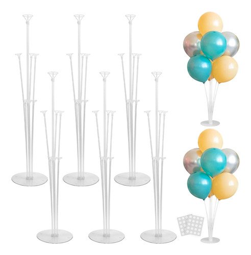 Sharlity Juego De 6 Soportes Para Globos, Soporte Para Globo