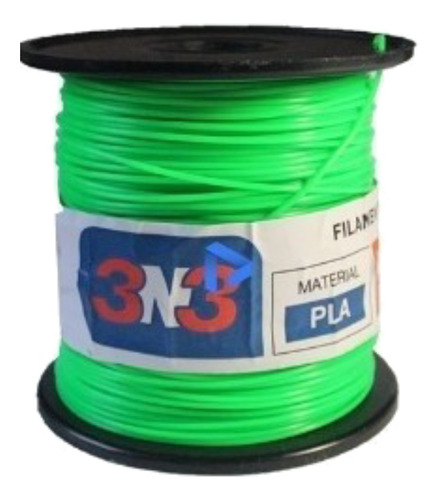 Imagen 1 de 2 de Filamento 3D PLA 3n3 de 1.75mm y 500g verde flúo