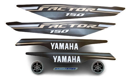 Jogo Faixa Factor 150 2019/2020/2021 Preto Yamaha