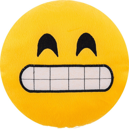Almofada Bordada De Pelúcia Emoji/tamanho: 45 Cm X 45 Cm Cor Várias Desenho Do Tecido Ops!desculpa