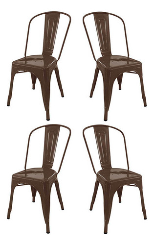 Cadeiras Tolix X4 Sp- C - Estrutura da cadeira Desillas Tone Brown