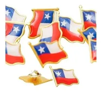 Comprar 12 X Piochas, Broches, Botones Bandera Chile Fiestas Patrias