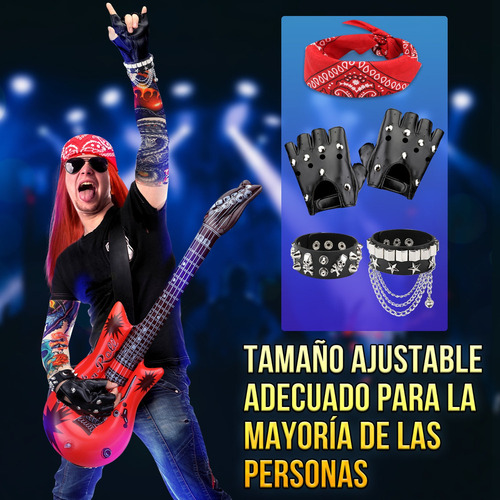 Accesorios Para Disfraz De De Rockero De Los 70s 80s 90s 7