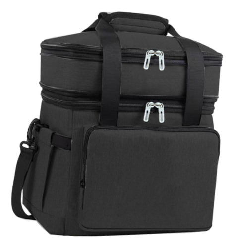 Bolsa De Refrigerador Isolado 18l Saco Térmico De Preto
