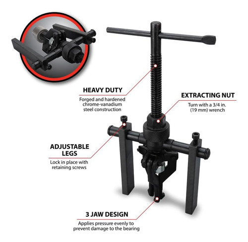Performance Tool W89744 - Extractor De Rodamientos Pilo...