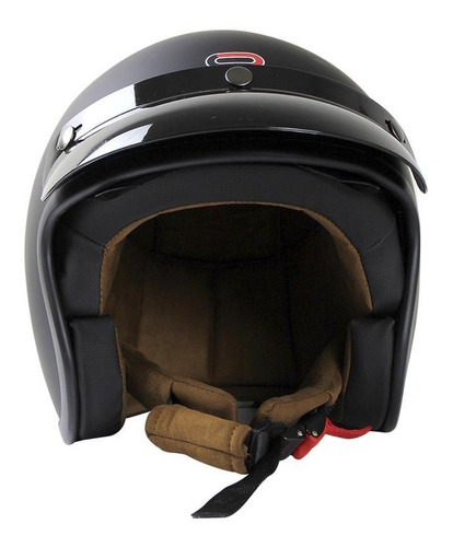 Imagen 4 de 6 de Casco Moto Abierto 3/4 Roda Vintage Cafe Racer Certificado
