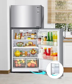 Refrigerador LG Top Mount 24 Pies Gt24bs Plata