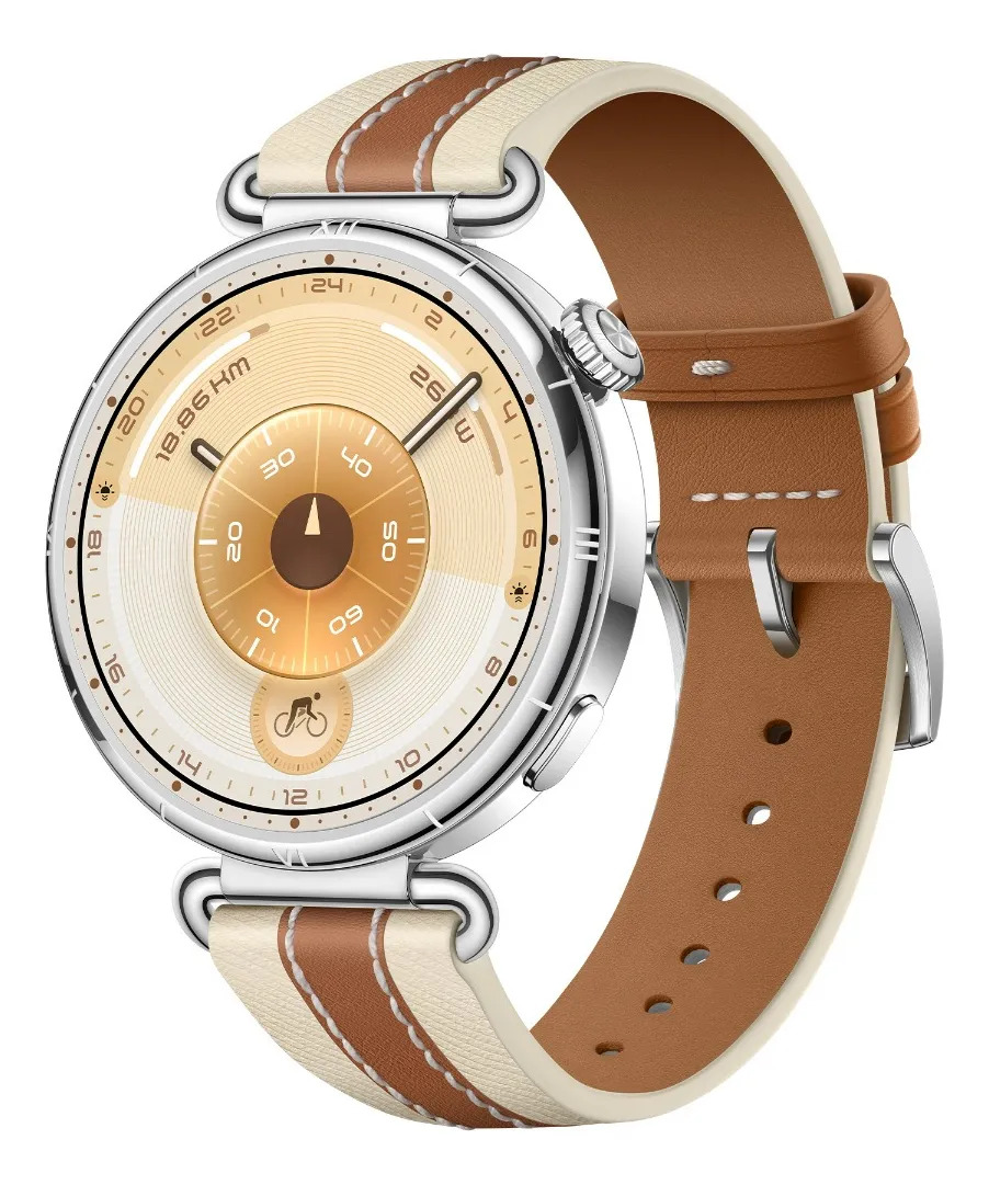 Smartwatch HUAWEI WATCH GT 6 Smartwatch 41mm Reloj Inteligente Mujer, 1.32''AMOLED Pantalla, 14 Días de Batería, Ciclismo, GPS, NFC, ECG, SpO2, Compatible con iOS y Android, Cafe