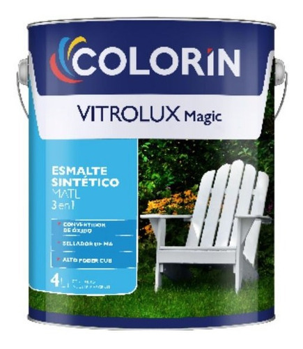 Esmalte Colorin Vitrolux Magic Blanco Mate 3.6 L  Alfa