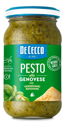Pesto Alla Genovese 200 Gr Dececco Salsa Premium Italiana
