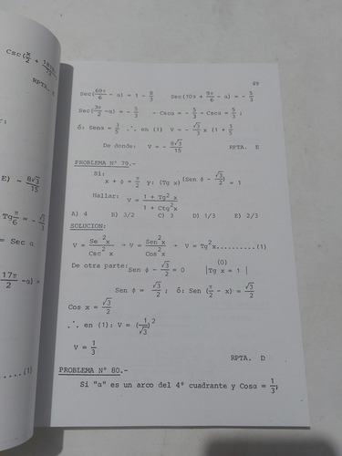 Libro Colección Sigma Trigonometría Curso Completo