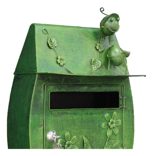 Soporte De Pared Para Buzón De Correo Con Bloqueo - Verde