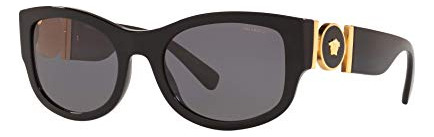 Versace Mujer Gafas De Sol Marco Negro, Gris Oscuro - Gg7ti