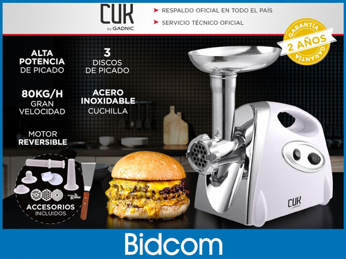 Picadora De Carne Electrica Gadnic Alta Potencia + Accesorio