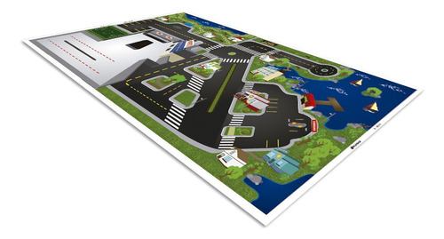 Pista Carrinhos Maquete Cidade Aeroporto 140x100cm