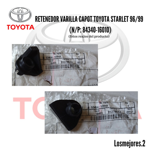 Retenedor Varilla Capot Toyota Starlet 96/99