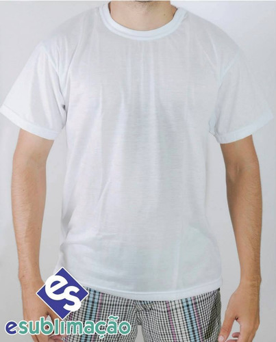 18 Camisas Para Sublimação Branca 100% Poliester Malha 30.1