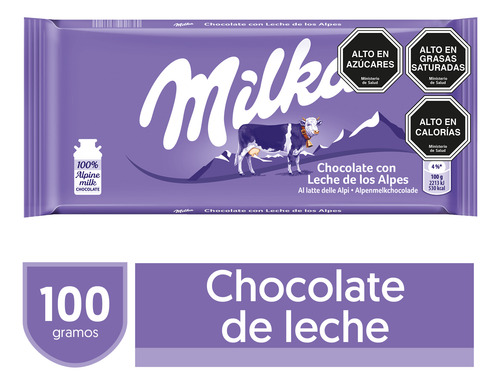 Milka Tableta De Chocolate Con Leche De Los Alpes