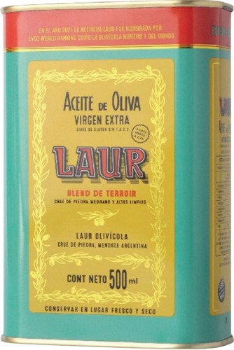 Aceite De Oliva Extra Virgen Laur Lata Blend X 500ml