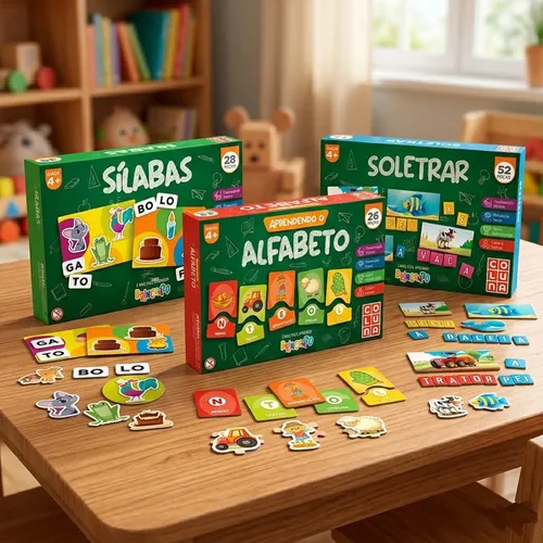 Kit Jogos Alfabetização Escolar Ensinar A Ler E Escrever