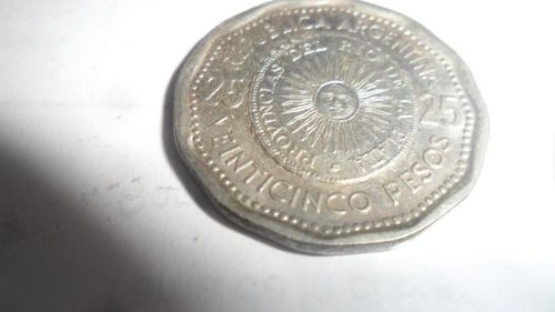 Moneda Argentina 25 Pesos 1965 (Usado)