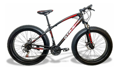 Bicicleta  fat bike Fat Sports Fat Bike aro 26 21v freios de disco mecânico cor preto com descanso lateral