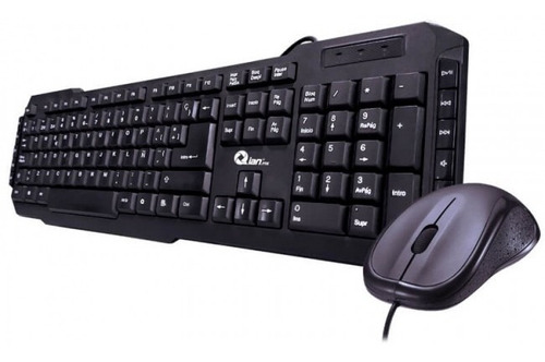 Kit Qian Multimedia Teclado Y Mouse Alambrico (qta21101) Color del teclado Negro