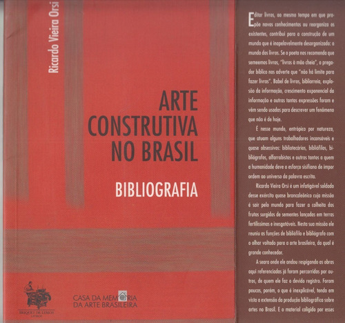 2012 Arte Constructivista Brasil Bibliografia X Vieira Orsi 